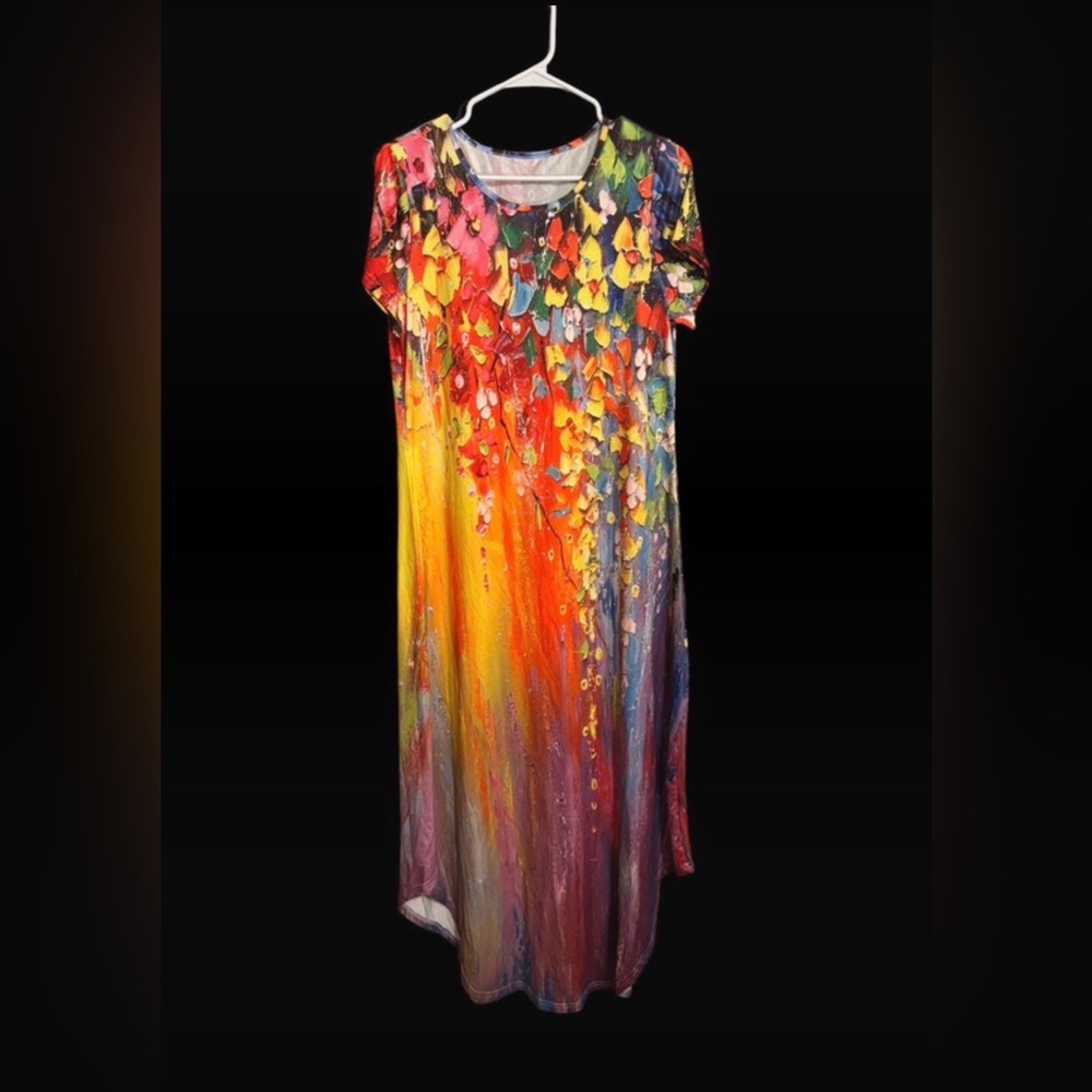 Vibrant Multicolor Maxi Dress